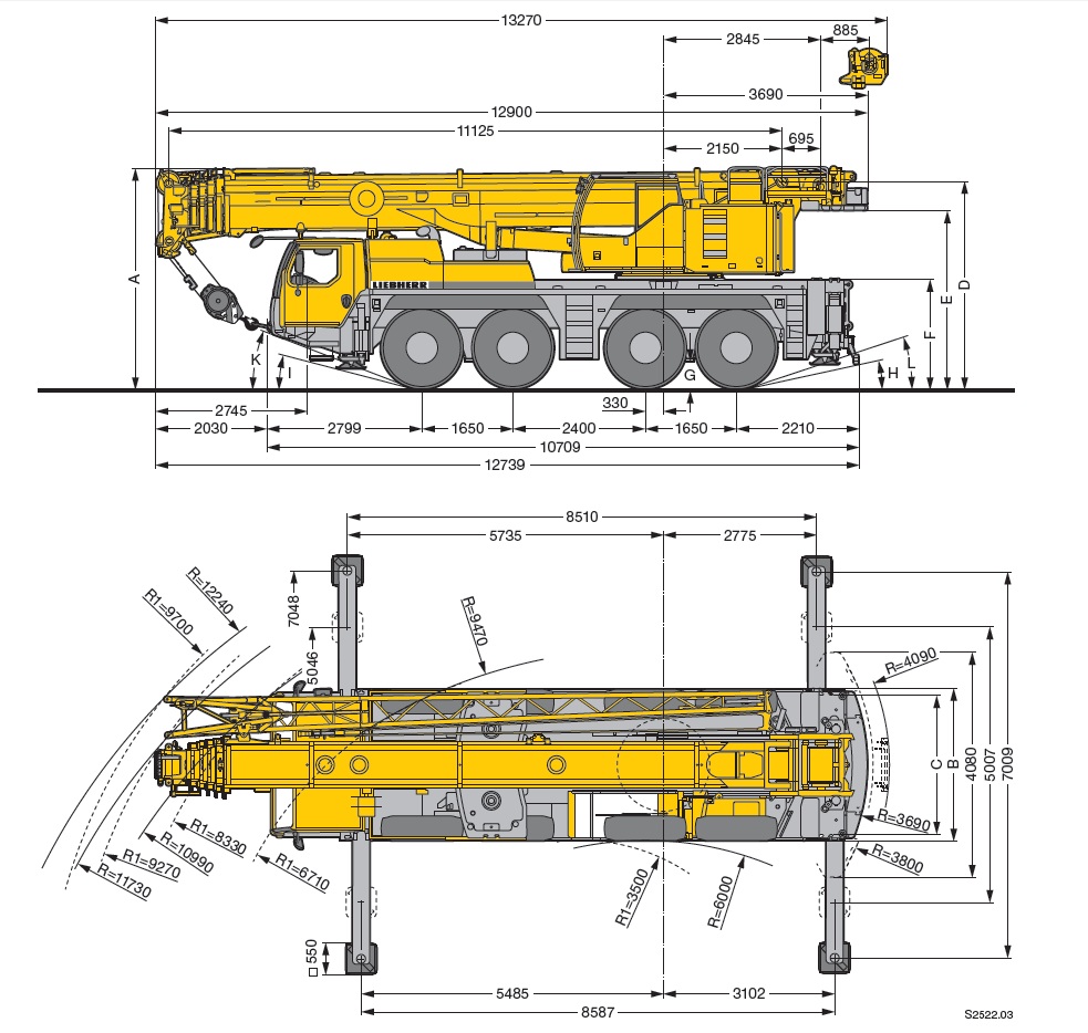 Аренда автокрана 90 тонн Liebherr LTM 1090 в Москве