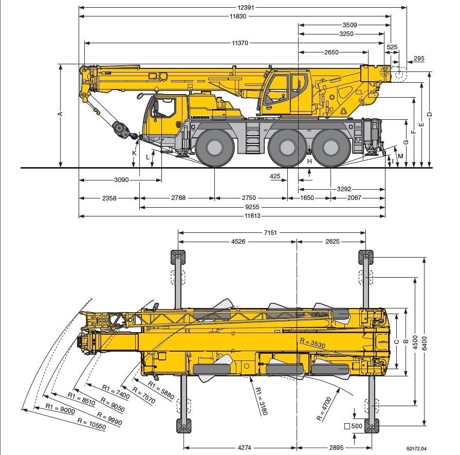 Аренда автокрана 50 тонн - Liebherr LTM 1050 в Москве